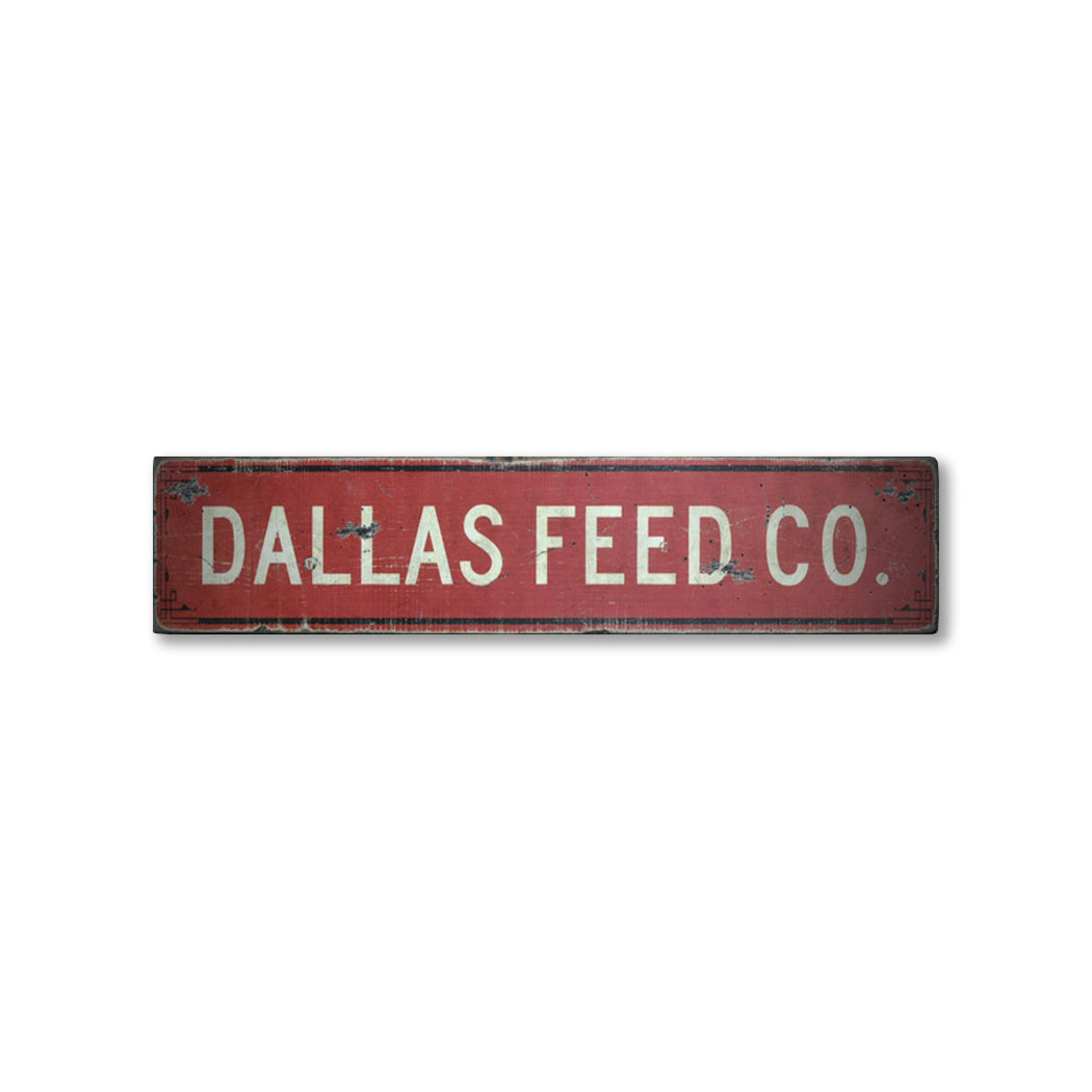 Feed Company Farm Rustic Wood Sign