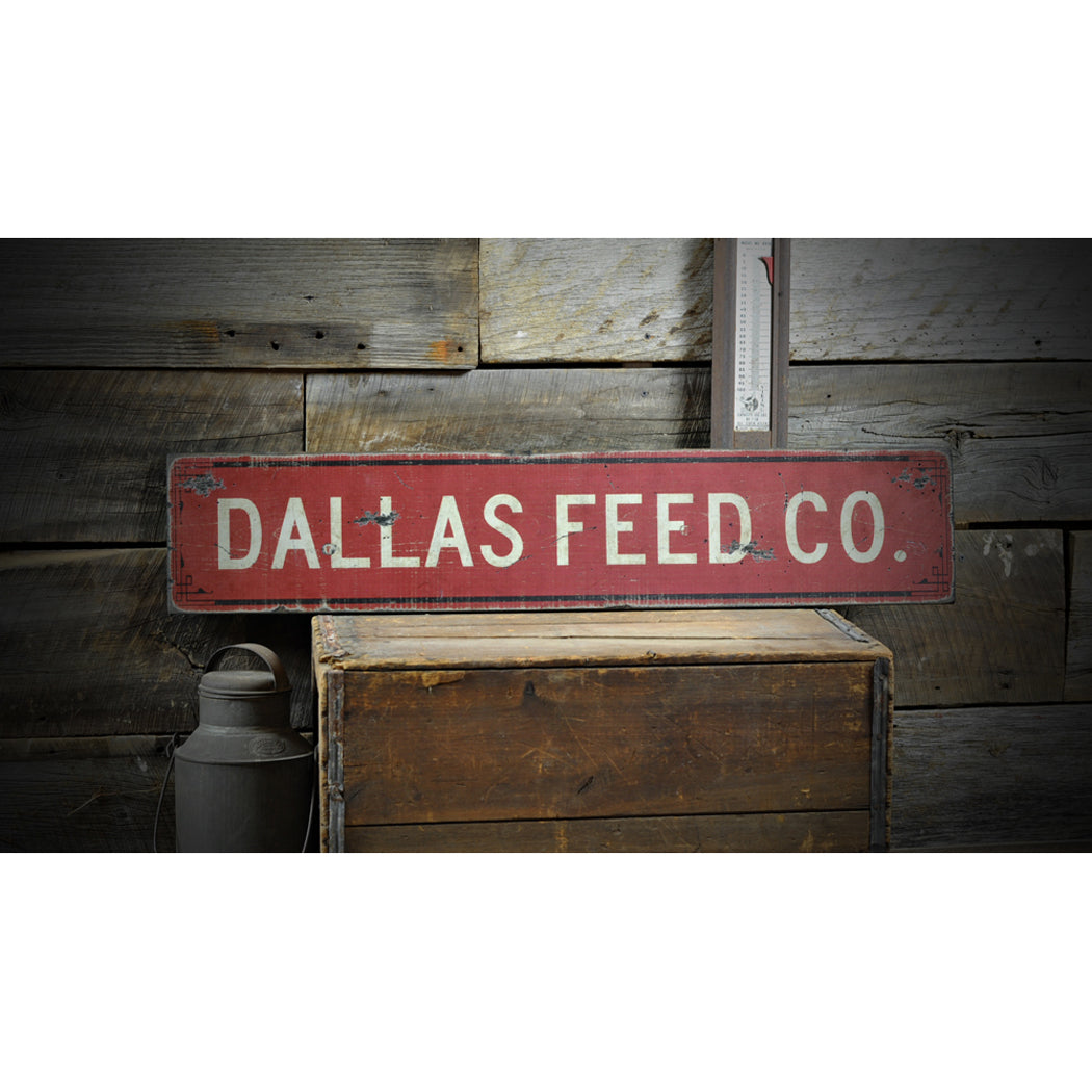 Feed Company Farm Rustic Wood Sign