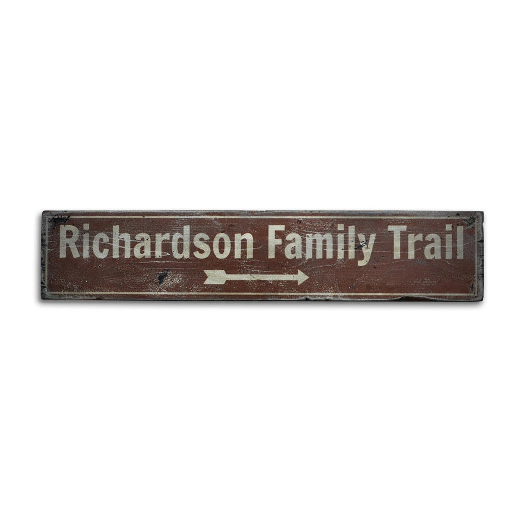 Trail Rustic Wood Sign