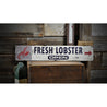 Fresh Lobster Rustic Wood Sign