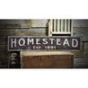 Family Homestead Est. Date Rustic Wood Sign