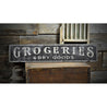 Groceries & Dry Good Rustic Wood Sign