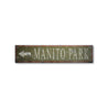 Park Directional Arrow Rustic Wood Sign