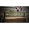 Park Directional Arrow Rustic Wood Sign