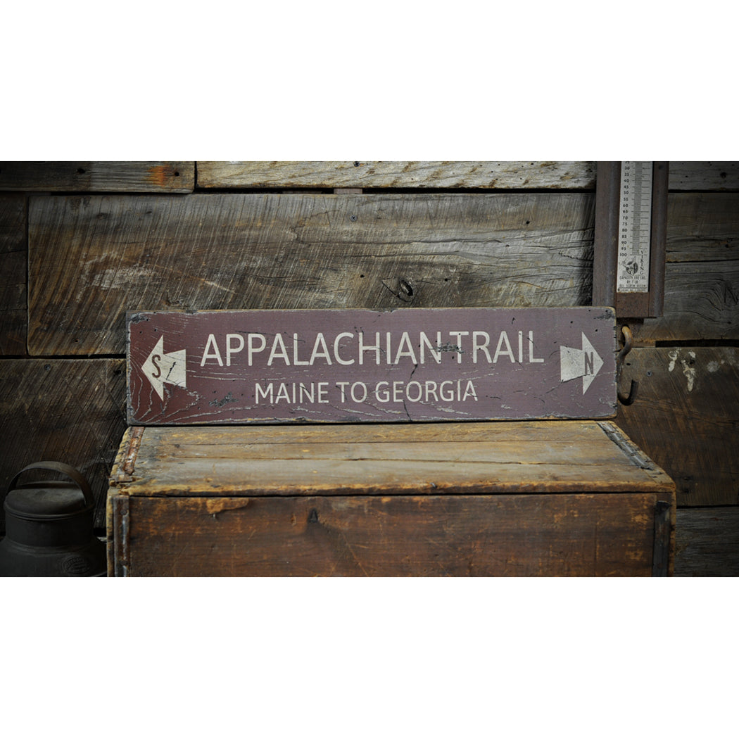 Appalachian Trail Rustic Wood Sign