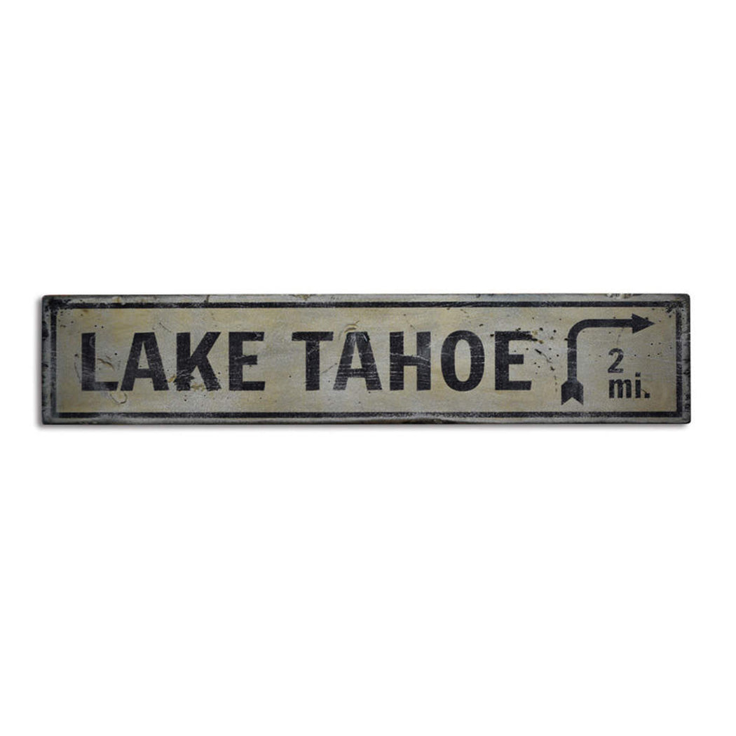 Lake Arrow Rustic Wood Sign