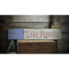 Lake - Latitude & Longitude Rustic Wood Sign