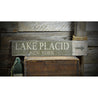 Lake Placid New York Rustic Wood Sign