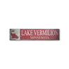 Lake Vermilion Fish Rustic Wood Sign