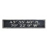 Latitude & Longitude Rustic Wood Sign