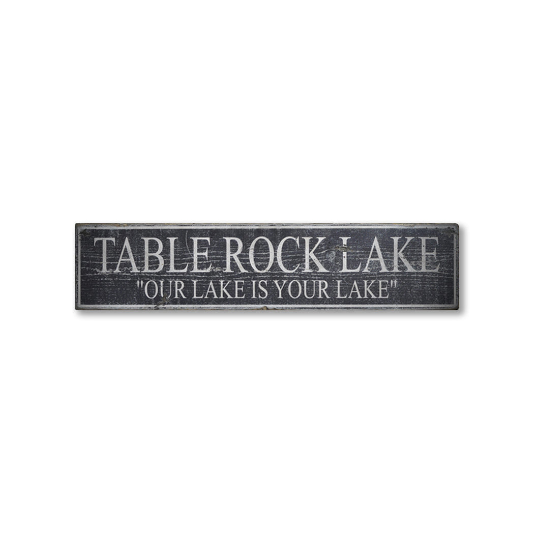 Lake House Name Rustic Wood Sign