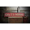 Family Firehouse Rustic Wood Sign