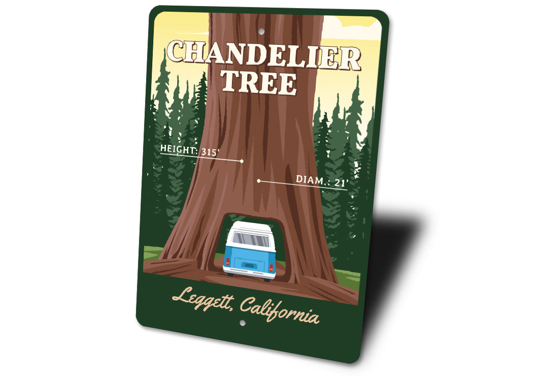 Chandelier Tree Drive-Thru Tree Park Sign