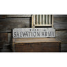 Salvation Army Rustic Wood Sign