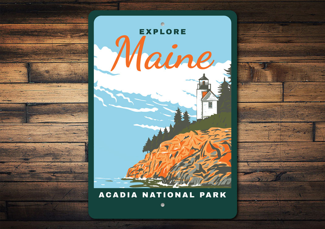 Acadia National Park Explore Maine Signs