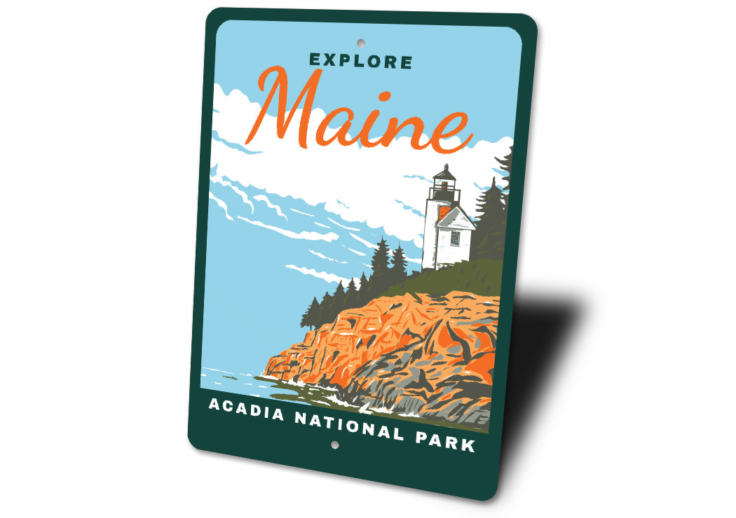 Acadia National Park Explore Maine Signs