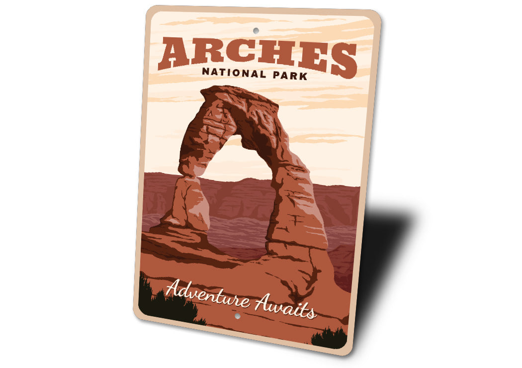 Arches National Park Adventure Awaits Sign