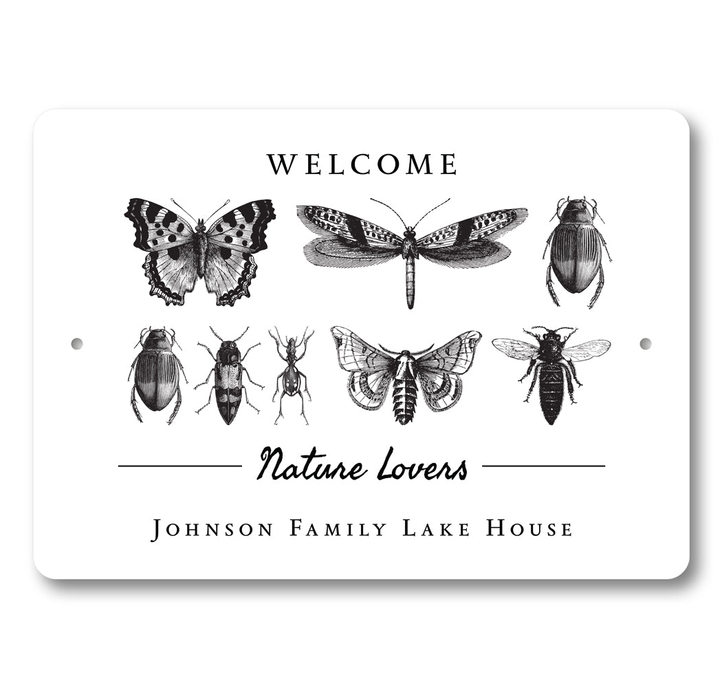 Nature Lovers Personalized Family Lake House Sign