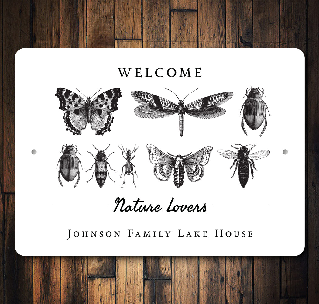 Nature Lovers Personalized Family Lake House Sign