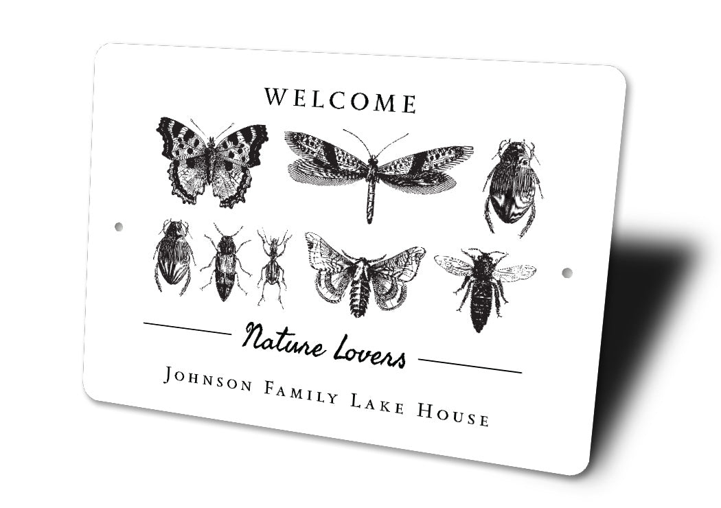 Nature Lovers Personalized Family Lake House Sign