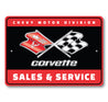 Chevy Motor Division Corvette Emblem Sales Service Sign