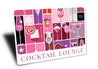 Cocktail Lounge Aluminum Metal Decor Bar Sign