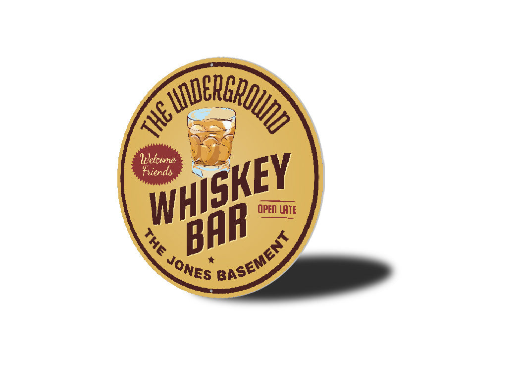 The Underground Whiskey Bar Custom Bar Sign