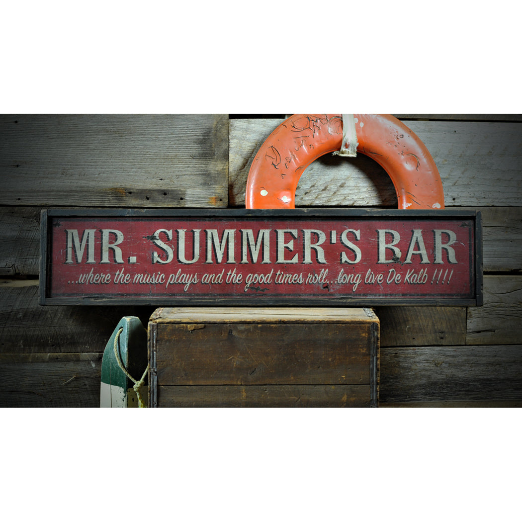 Bar/Pub w/ Slogan Rustic Wood Sign