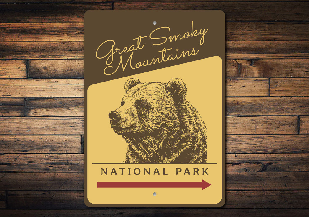 Great Smoky Mountains National Park Black Bear Sign