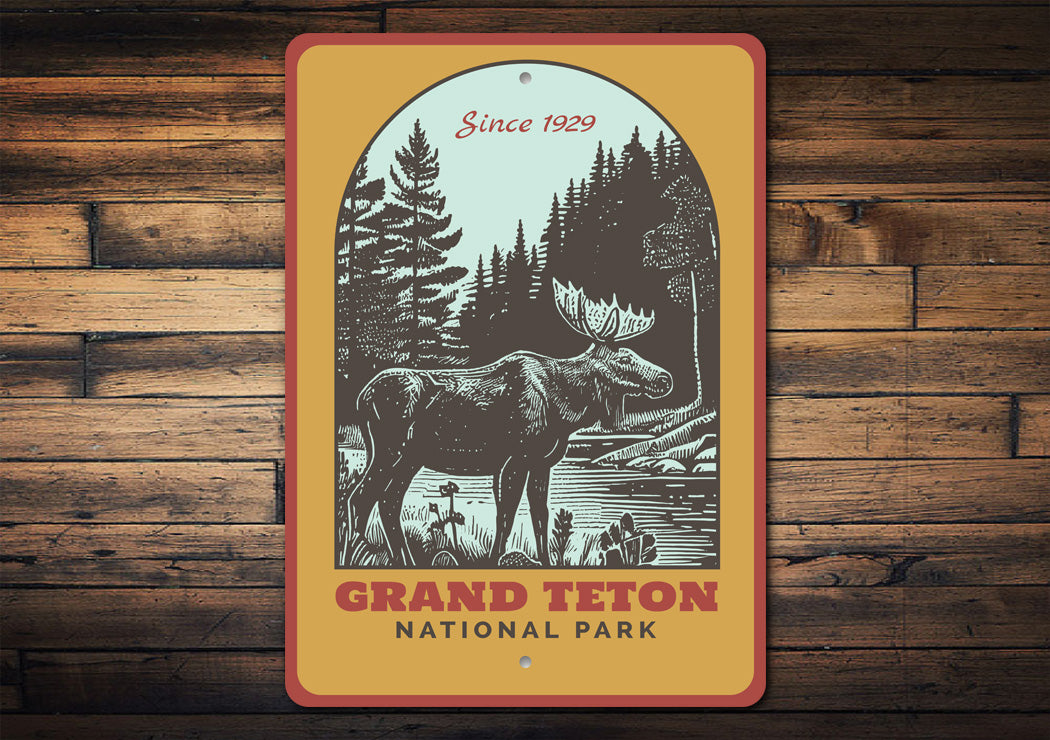 Grand Teton National Park Moose Sign