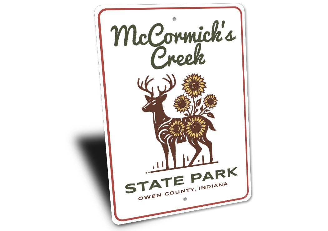 McCormick's Creek State Park Owen County Indiana Sign