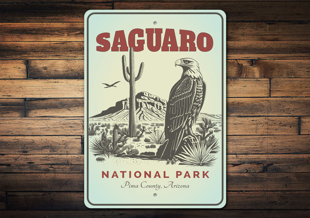 Saguaro National Park Pima County Arizona Sign