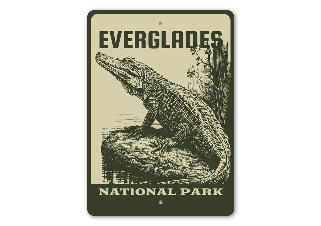 Everglades National Park Florida Alligator Sign