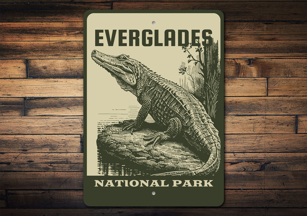 Everglades National Park Florida Alligator Sign