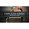 Cape Cod Canal Arrow Rustic Wood Sign