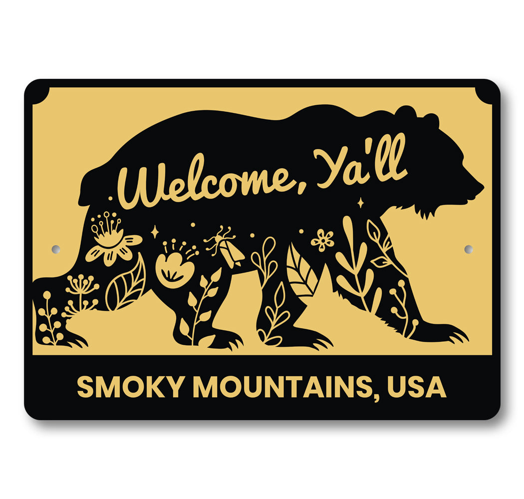 Smoky Mountains USA Welcome Sign