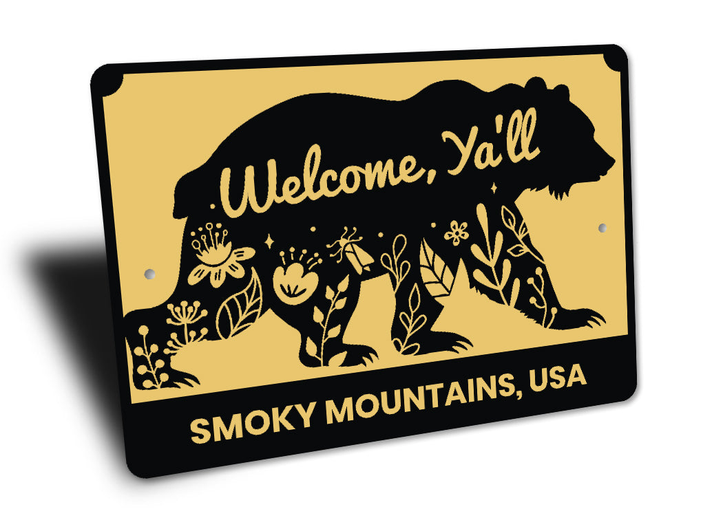 Smoky Mountains USA Welcome Sign