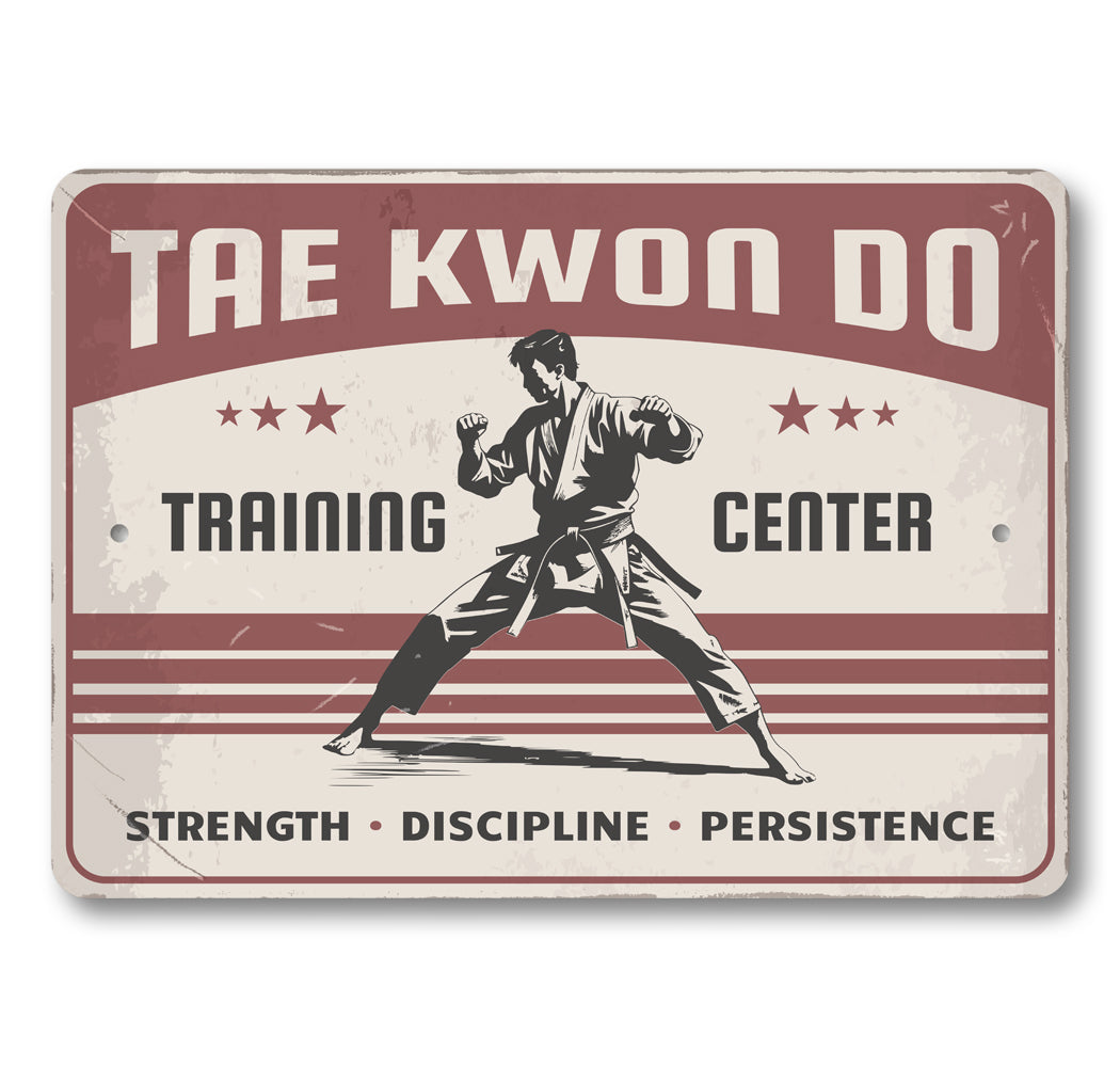 Taekwondo Training Center Strength Discipline Sign