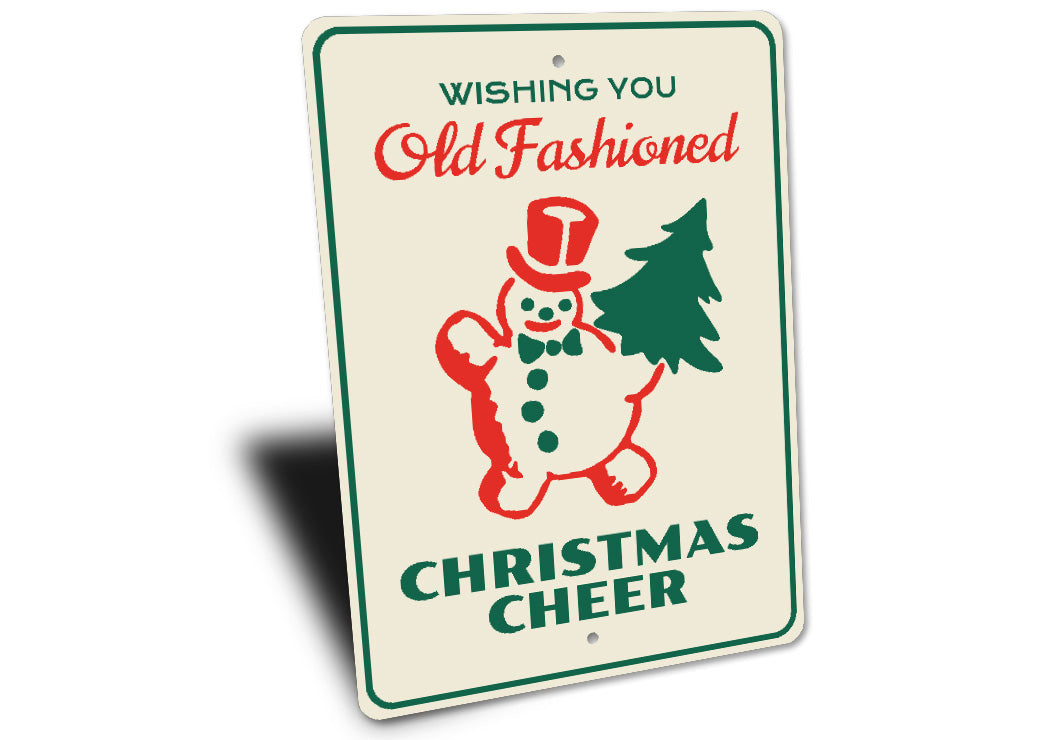 Wishing You Christmas Cheer Snowman Sign