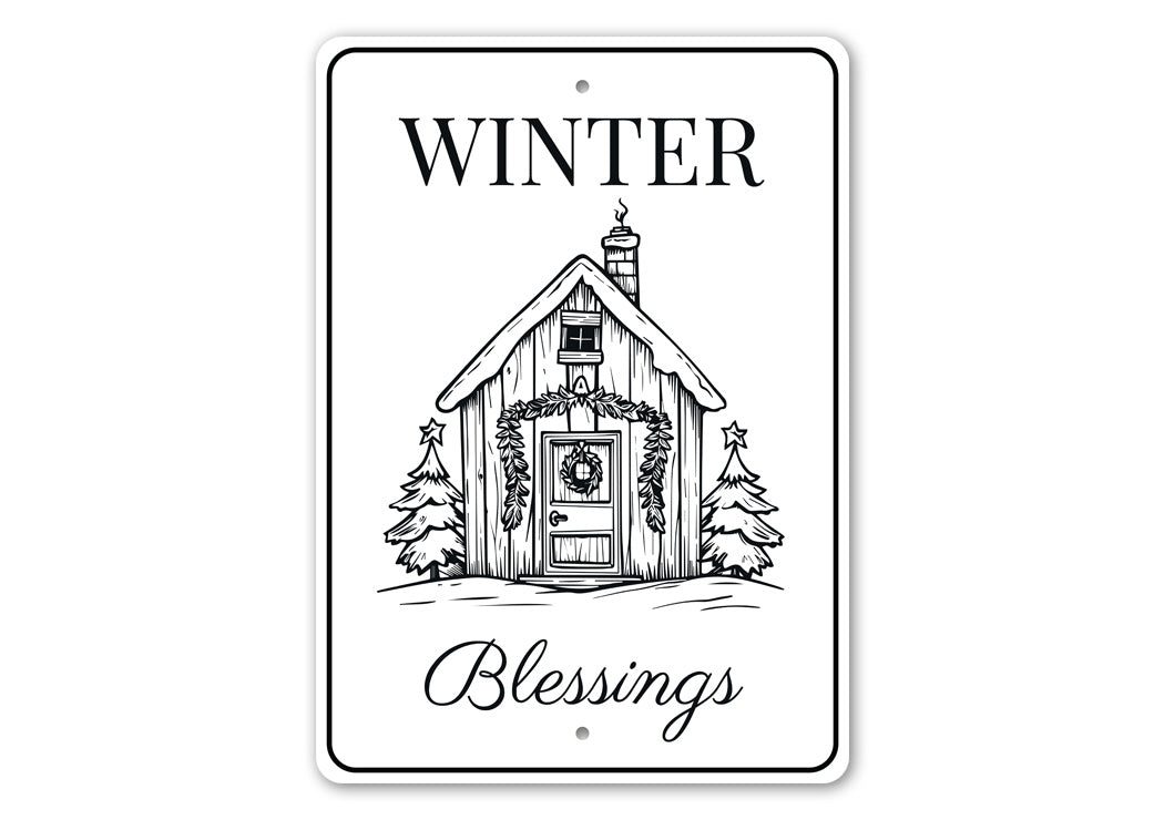 Winter Blessings Decor Sign