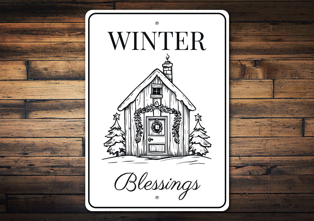 Winter Blessings Decor Sign