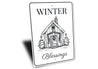 Winter Blessings Decor Sign