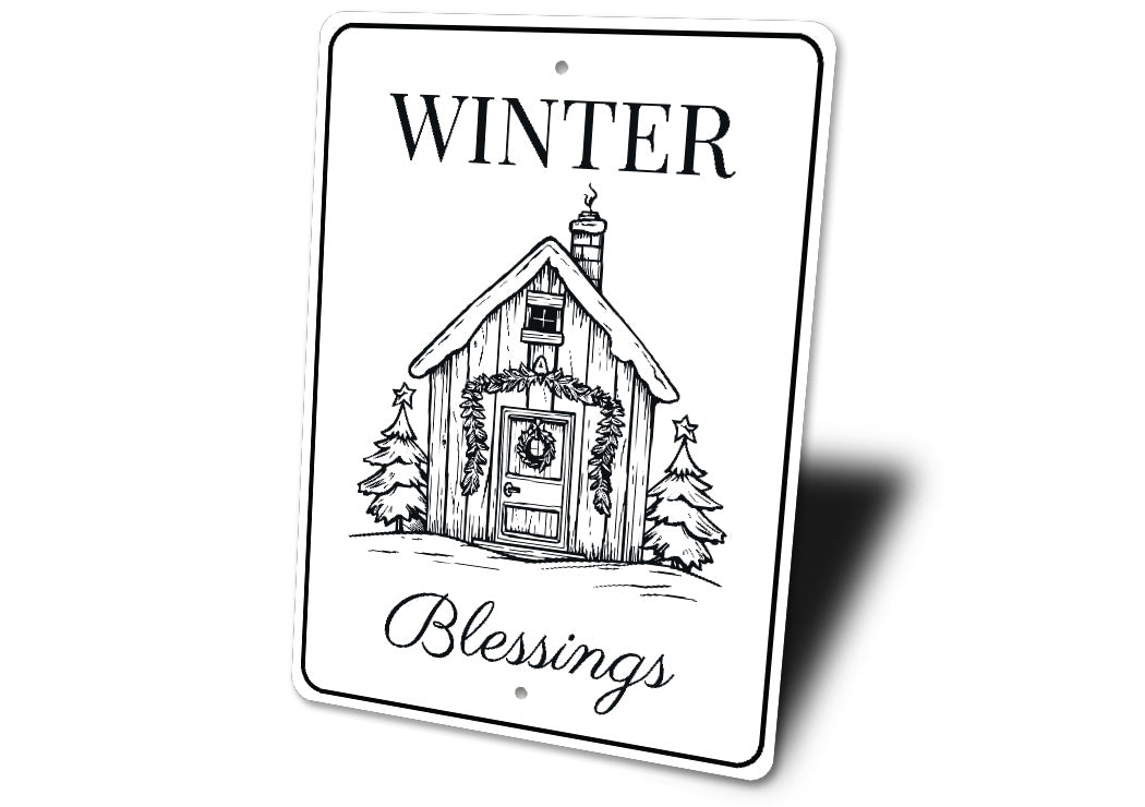 Winter Blessings Decor Sign