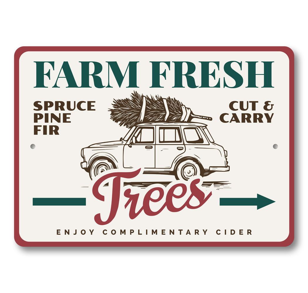 Farm Fresh Trees Christmas Sign