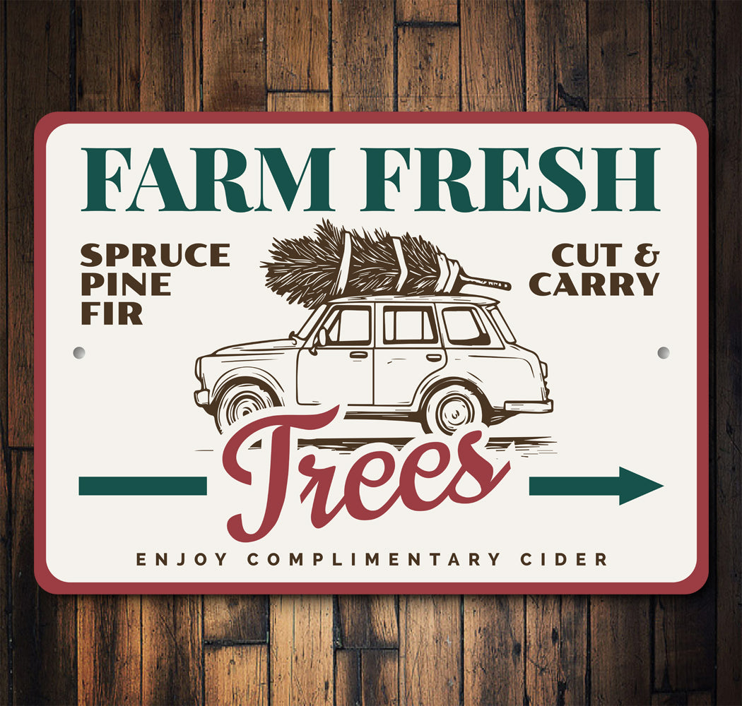 Farm Fresh Trees Christmas Sign