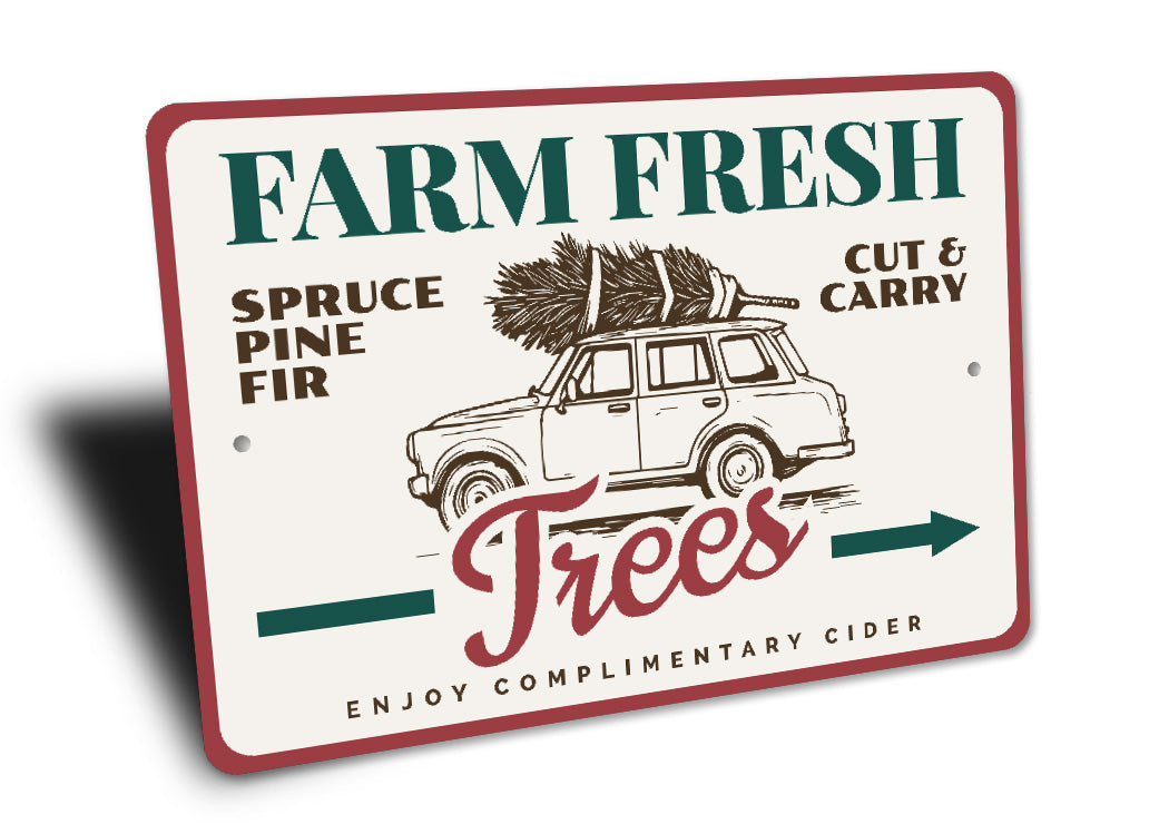 Farm Fresh Trees Christmas Sign