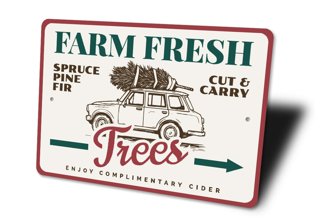 Farm Fresh Trees Christmas Sign