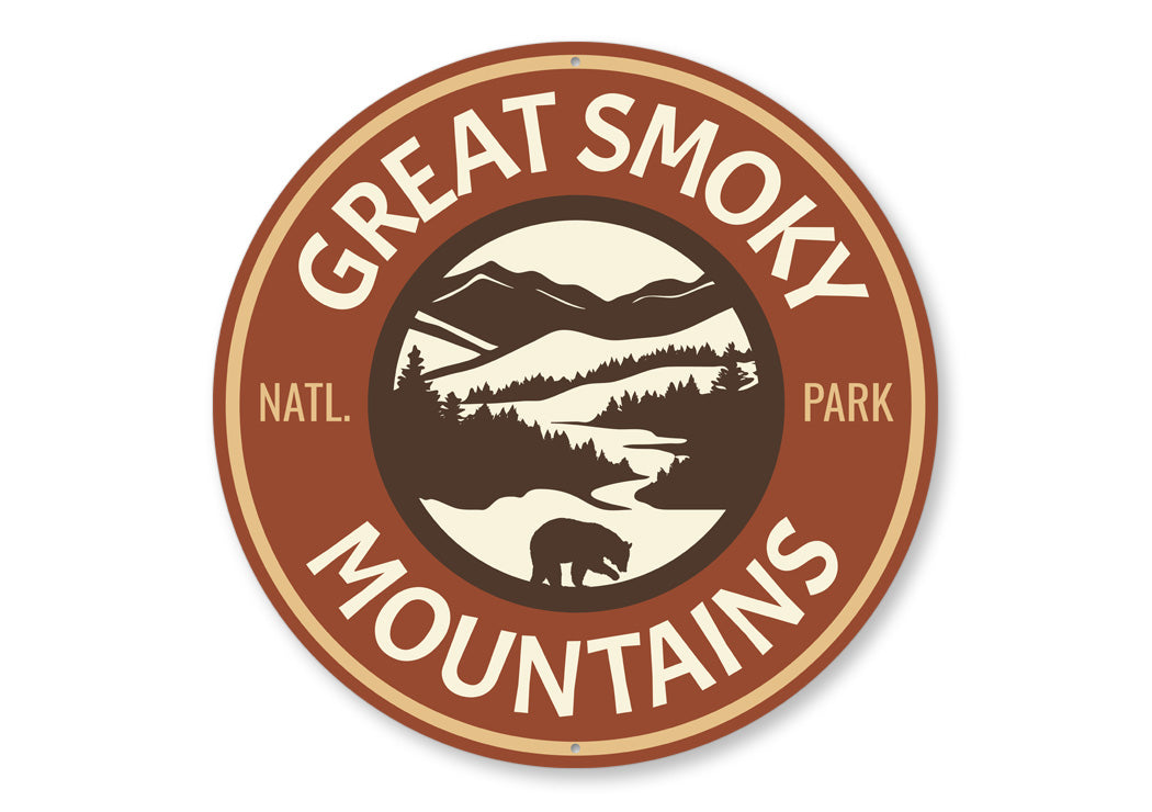 Great Smoky Mountains National Park Round Sign