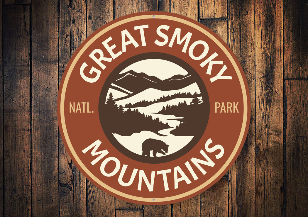 Great Smoky Mountains National Park Round Sign