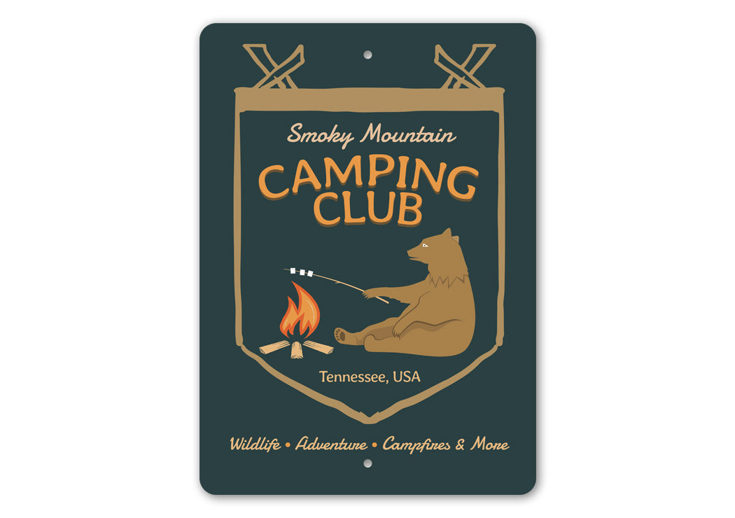 Smoky Mountain Camping Club Sign